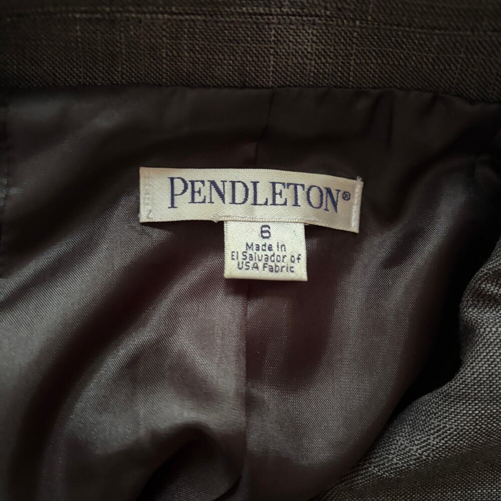 Pendleton Gray Wool Blazer Jacket Vintage Size 6 - Picture 4 of 7